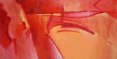 Картина под названием "Navire" - Diane Medus, Подлинное произведение искусства, Пастель Установлен на Деревянная панель