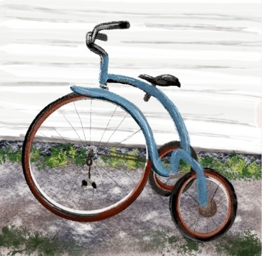 数字艺术 标题为“Wheels” 由Dianne Bauer, 原创艺术品, 数字油画
