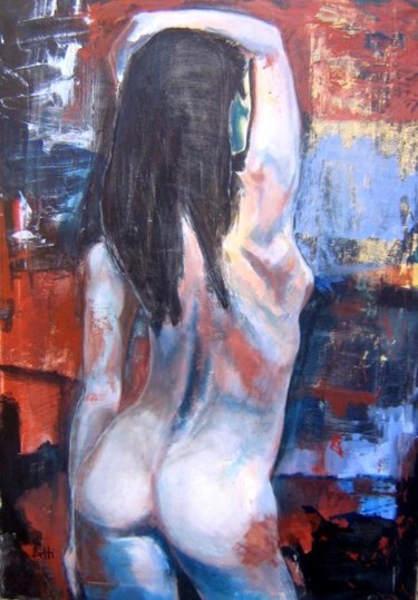 Peinture intitulée "Nudo di donna" par Bruno Betti, Œuvre d'art originale, Acrylique