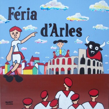 Painting titled "Férias d 'Arles" by Didier Dordeins, Original Artwork, Acrylic