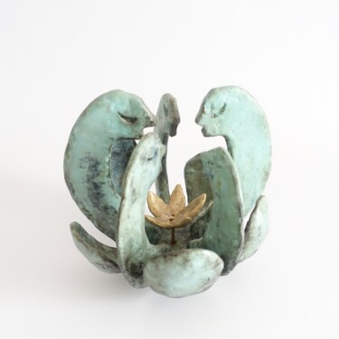 Sculpture intitulée "L'éclosion (n° 68)" par Didier Fournier, Œuvre d'art originale, Bronze