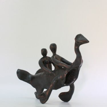 Sculpture intitulée "Promenade" par Didier Fournier, Œuvre d'art originale, Bronze