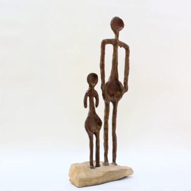 Sculpture titled "Portrait de famille…" by Didier Fournier, Original Artwork, Bronze