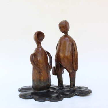 「Couple (n° 143)」というタイトルの彫刻 Didier Fournierによって, オリジナルのアートワーク, ブロンズ
