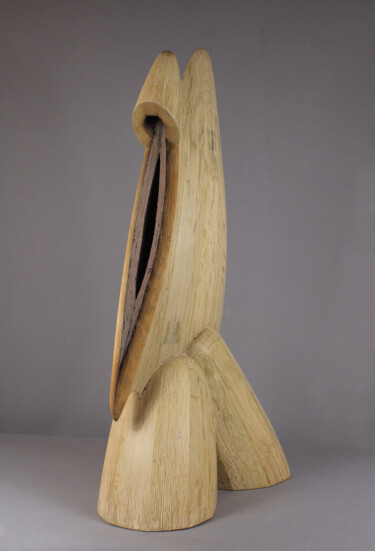 Sculpture titled "Miss" by Didier Guenard, Original Artwork, Wood