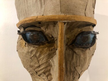 Скульптура под названием "Humain - temps et l…" - Didier Mori, Подлинное произведение искусства, картон