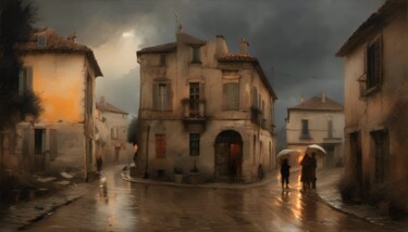 Artes digitais intitulada "Rainy" por Didier Pistol, Obras de arte originais, Imagem gerada por IA