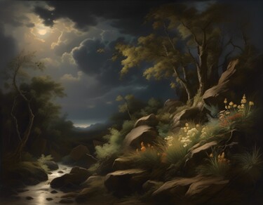 Arts numériques intitulée "Supernatural Light" par Didier Pistol, Œuvre d'art originale, Image générée par l'IA