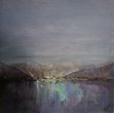 Peinture intitulée "Brume sur le lac" par Didier Di Martino, Œuvre d'art originale, Acrylique