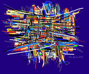 Digital Arts titled ""Baile violet"" by Didier Jouvin, Original Artwork, Digital Painting