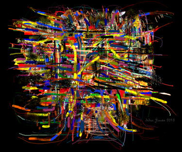 Digital Arts με τίτλο ""Circulation noctur…" από Didier Jouvin, Αυθεντικά έργα τέχνης, Ψηφιακή ζωγραφική