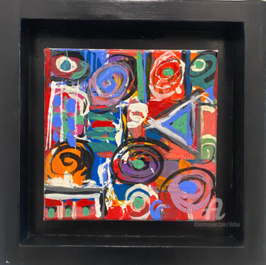 Painting titled "construction of col…" by Didou, Original Artwork, Acrylic Mounted on Wood Stretcher frame