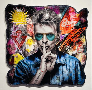 Malerei mit dem Titel "David Bowie" von Diederik Van Apple, Original-Kunstwerk, Acryl