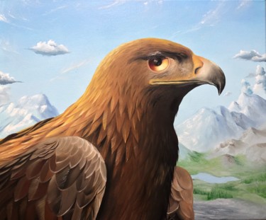 Painting titled "MEXICAN EAGLE #arti…" by Diego Alberto Arellano Fajardo, Original Artwork, Oil