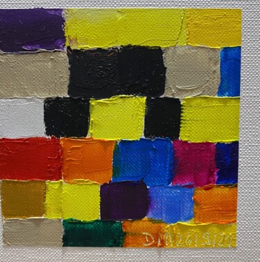 Pittura intitolato "Quadrata Nr.38 | Or…" da Dietmar Meinhardt (MeinhardtART), Opera d'arte originale, Olio Montato su Carto…
