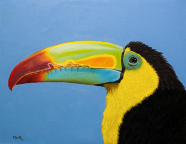Peinture intitulée "Big Beak" par Dietrich Moravec, Œuvre d'art originale, Huile