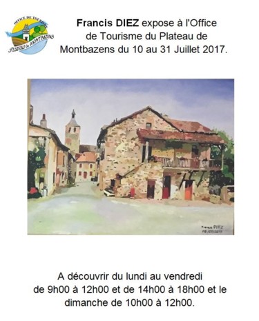 Peinture intitulée "Flâneries en Aveyron" par Francis Diez, Œuvre d'art originale