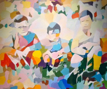 Malarstwo zatytułowany „"Les 3 frères"” autorstwa Francis Diez, Oryginalna praca, Olej
