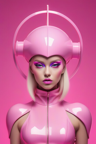 Digitale Kunst getiteld "Futuristic Elegance…" door Digitalai, Origineel Kunstwerk, AI gegenereerde afbeelding