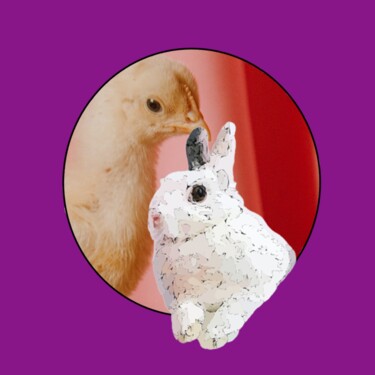 Digitale Kunst getiteld "konijnkuikenPU" door Digitalartforyou, Origineel Kunstwerk, Digitale afdruk