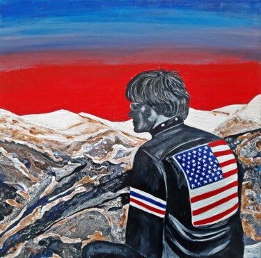 Картина под названием "Capitan America - E…" - Dilameart, Подлинное произведение искусства, Акрил