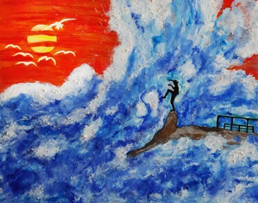 Pittura intitolato "Karate Kid" da Dilameart, Opera d'arte originale, Acrilico