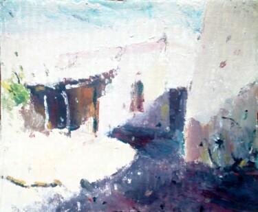 Painting titled "Sun street" by Dilshod Khudayorov, Original Artwork, Oil