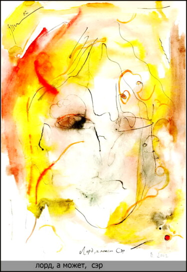 Drawing titled "Seigneur, ou peut-ê…" by Dima Dima Vil Ms Wilms (Rok Zivopisec Rock Painter), Original Artwork, Gouache