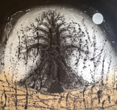 Peinture intitulée "Baobab sacré" par Dime, Œuvre d'art originale