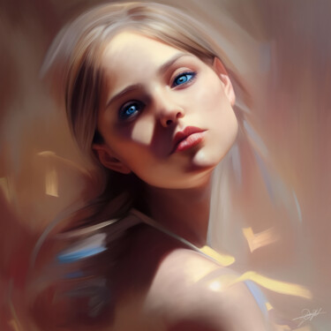 Digital Arts titled "Beauty from the lig…" by Dimitar Georgiev, Original Artwork, Digital Painting