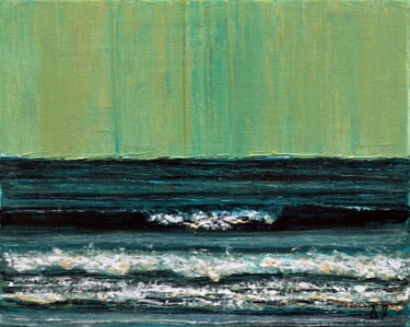 Painting titled "Chalkidiki Seascape…" by Dimitra Papageorgiou, Original Artwork, Acrylic