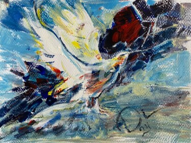 Schilderij getiteld "Dove 2" door Dimitrinka Popova, Origineel Kunstwerk, Acryl