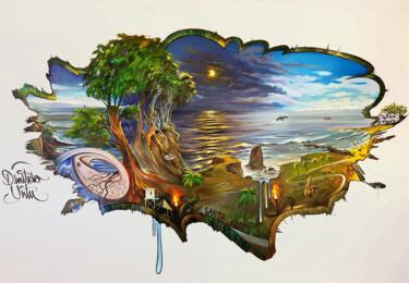 绘画 标题为“Costa Soñada” 由Dimitrio Untu, 原创艺术品, 喷枪