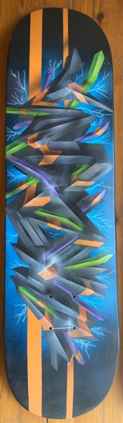 Painting titled "Graffiti skate boar…" by Dimits, Original Artwork, Airbrush