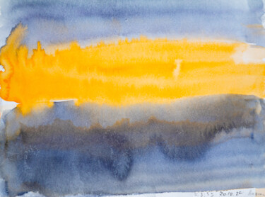 Pintura titulada "After the sunset -…" por Dina Aseeva, Obra de arte original, Acuarela