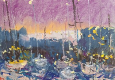 제목이 "NIGHT IN V&A WATERF…"인 미술작품 Dina Aseeva로, 원작, 파스텔
