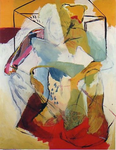 Painting titled "femme" by Marine Di Stali, Original Artwork, Oil