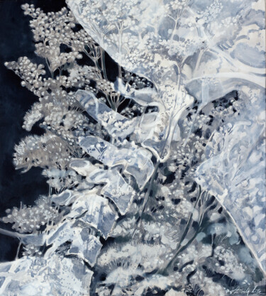 Peinture intitulée "Scent of meadowsweet" par Dita Lūse, Œuvre d'art originale, Huile Monté sur Châssis en bois