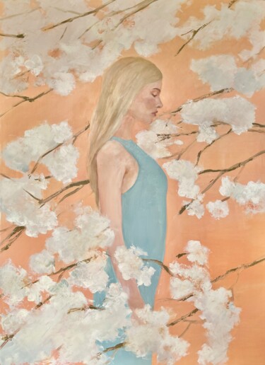 Pittura intitolato "Spring Blossoms" da Ditim, Opera d'arte originale, Olio Montato su Telaio per barella in legno