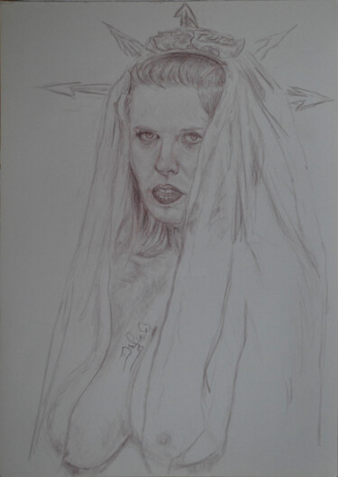 Dibujo titulada "Chaos Bride" por Diviciac, Obra de arte original, Lápiz