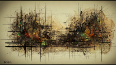 Peinture intitulée "Art Antares UNSTABL…" par Dixon Galvao, Œuvre d'art originale, Peinture numérique Monté sur Châssis en b…