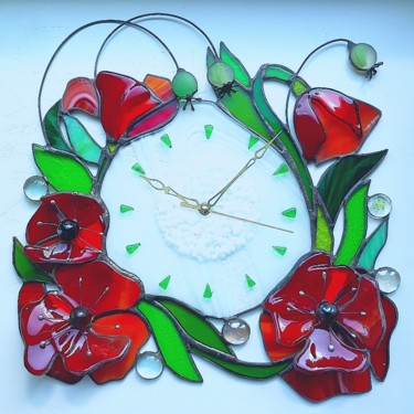 Design intitulée "Часы " Маковые"" par Evgeniia Kuropteva, Œuvre d'art originale, Accessoires