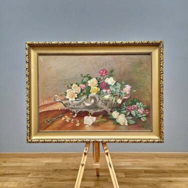 Картина под названием "florale originale" - Djamel Eddine Hafis, Подлинное произведение искусства, Масло Установлен на Дерев…