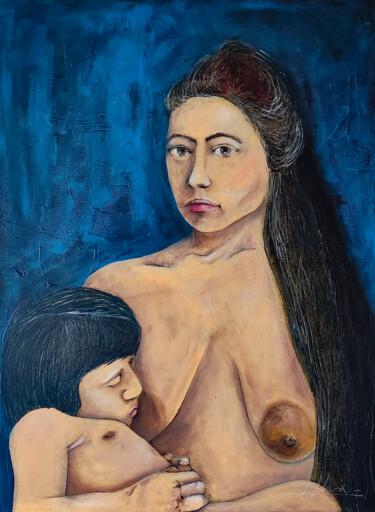 Painting titled "THE MOTHER" by Dla.Llera, Original Artwork, Acrylic