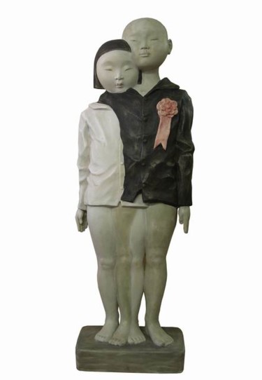 Sculpture intitulée "boy and girl" par Dong Ming Guang, Œuvre d'art originale