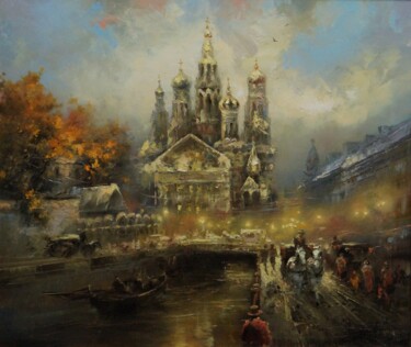 Painting titled ""Храм на крови"" by Dmitrii Balakhonov, Original Artwork, Oil