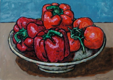 Картина под названием "vegetables légumes" - Dmitriy Trubin, Подлинное произведение искусства, Акрил