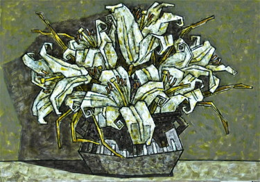 Картина под названием "lily | flowers | Fl…" - Dmitriy Trubin, Подлинное произведение искусства