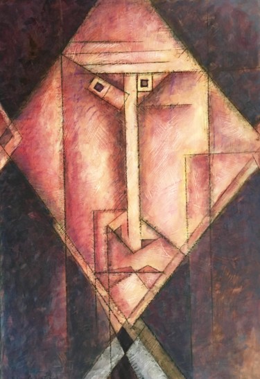 Картина под названием "Абстрактные лица/Ab…" - Dmitriy Trubin, Подлинное произведение искусства