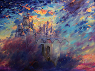 Pittura intitolato ""Impossible worlds"" da Dmitry King, Opera d'arte originale, Olio